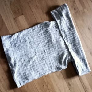 Grey off the shoulder comfy material  shirt.